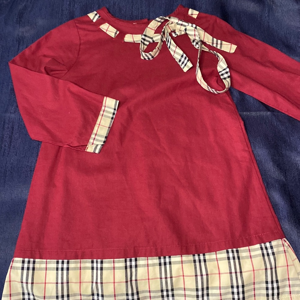 Cute red n plaid dress